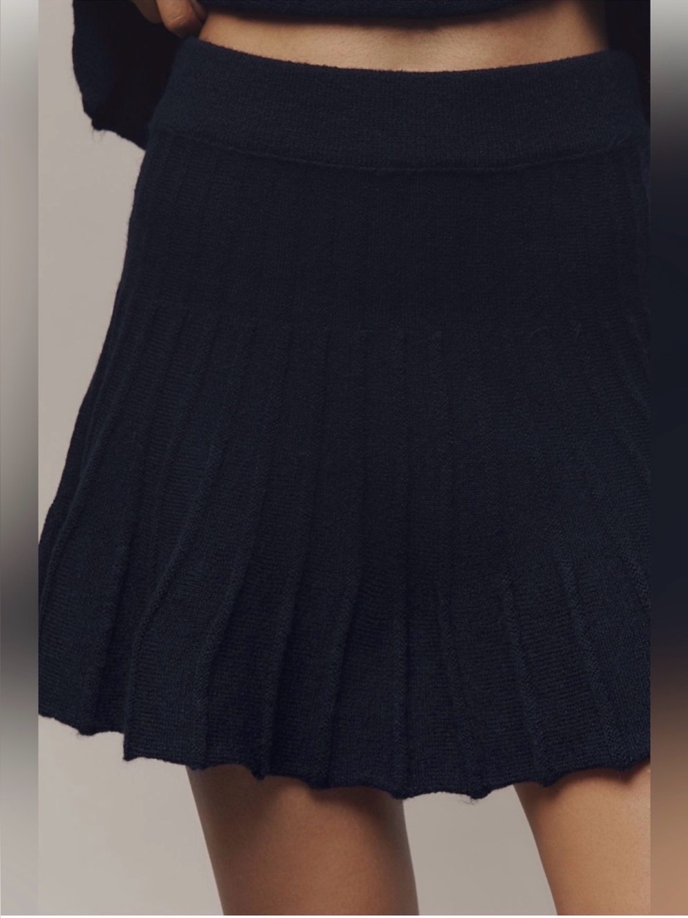 Maeve Ribbed Sweater Mini Skirt